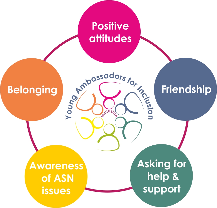 5 areas the Young Ambassadors for Inclusion feel support inclusion 